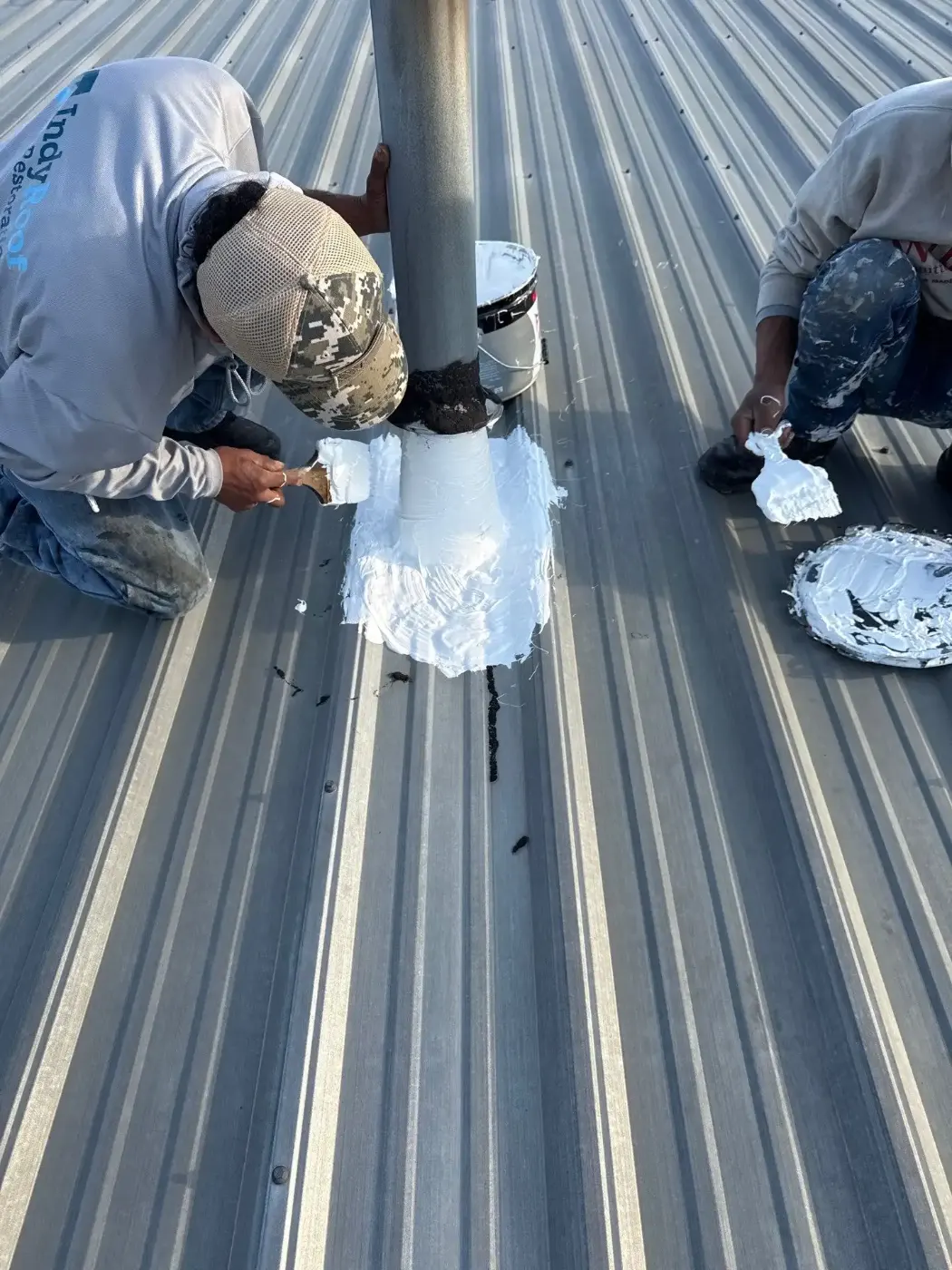 Standing seam panel installation in Bargersville