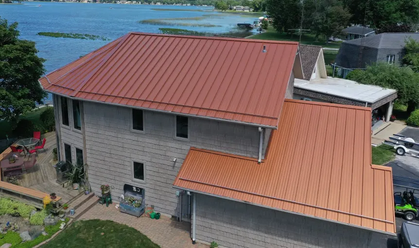 Storm damage documented on a Bargersville metal roof