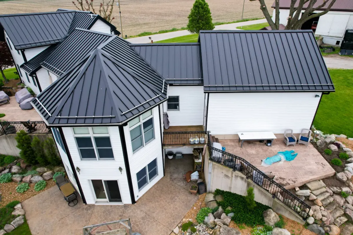 After metal roofing work